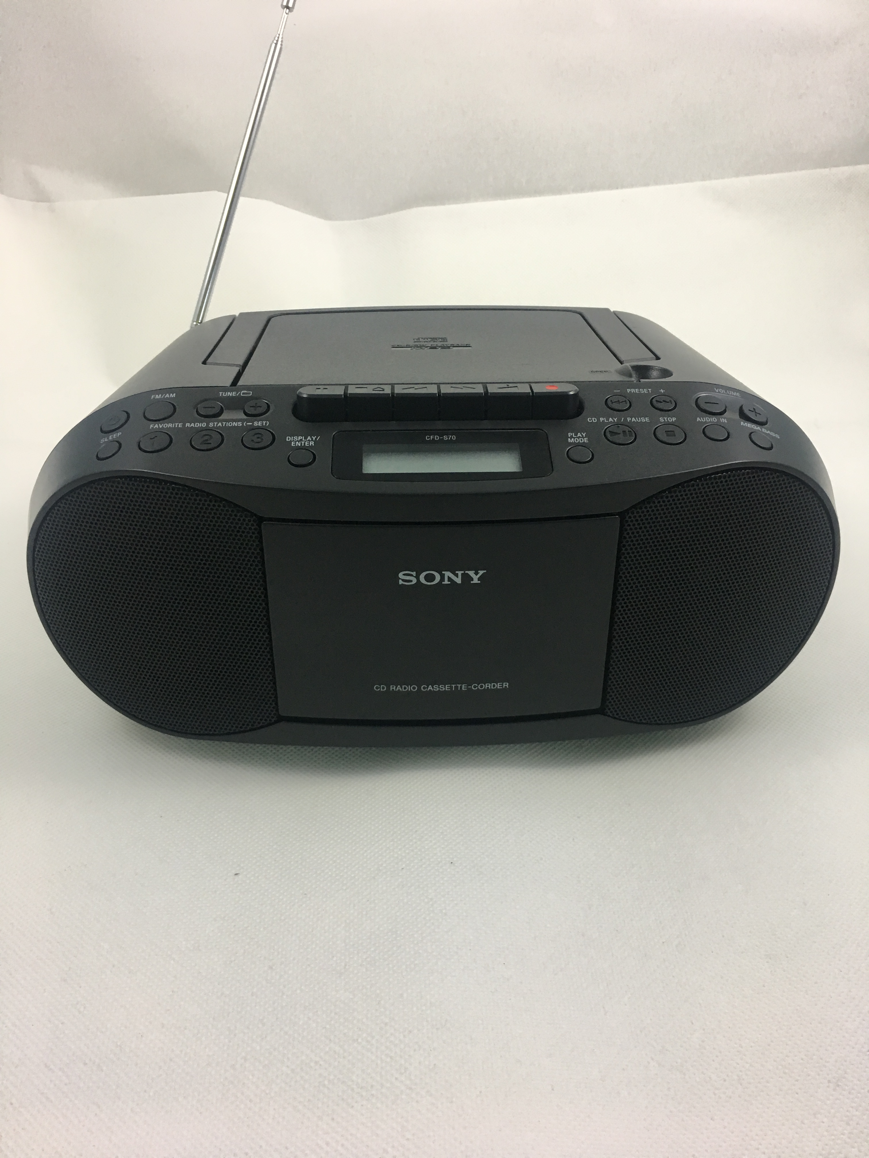 Sony CFDS50 CD AM/FM Radio Cassette Boombox Black eBay